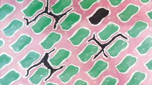 peinture tissu Claude Viallat